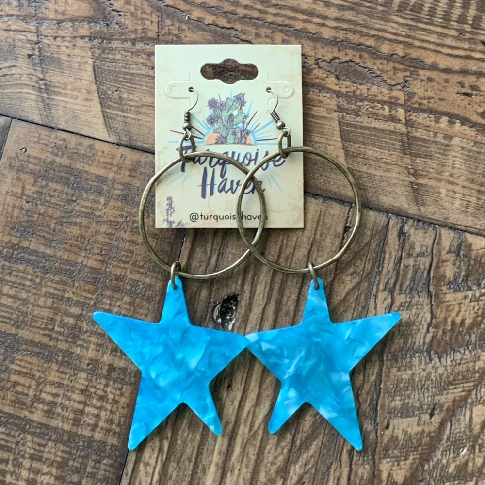 Turquoise Haven Blue Star Earrings